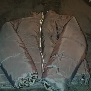 Full Tilt Black Nylon Puffer Jacket